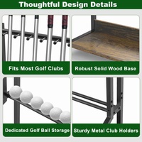 Support de rangement pour clubs de golf et 9 balles, présentoir pour putters en bois et en fer, pour simulateur et garage