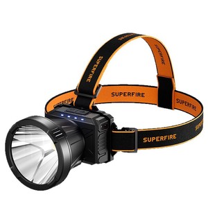 ไฟหน้าแบบซุปเปอร์ไฟร์ 2000 มิลลิแอมป์แบบชาร์จไฟได้ LED ปรับได้สำหรับการเดินป่ากลางแจ้งและตกปลา - Product Image 1