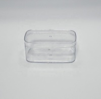 Grande boîte de rangement rectangulaire transparente en plastique PS avec couvercle, design cristal, logo personnalisé, commandes acceptées