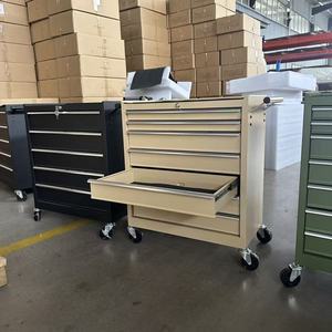 Barber Shop Use Metal Trolley <b>Tool</b> <b>Storage</b> <b>Cabinet</b> Heavy Duty Workshop Roller Drawer Steel <b>Tool</b> <b>Cabinet</b> Wheels - Product Image 4