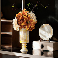 Vase en marbre naturel SAIDKOCC, jade, design haut de gamme, esthétique de luxe, créativité, décoration de salon, table à manger, pratique