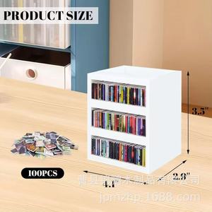 Wooden Mini Bookshelf 3 Floors Rectangle <b>Desktop</b> Organizer Office Storage <b>Shelf</b> - Product Image 3