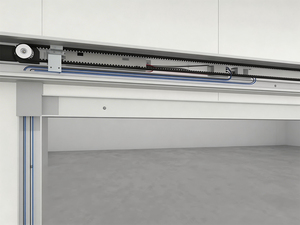 Portes coulissantes <span class=keywords><strong>en</strong></span> verre électriques automatiques à grande vitesse <span class=keywords><strong>en</strong></span> acier inoxydable pour atelier, finition contemporaine, prévention des incendies - Product Image 6