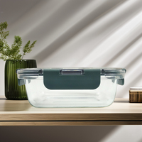 Boîte à Bento pour Enfants, Conteneur Alimentaire Rectangulaire au Design Classique « Easying » avec Couvercle Verrouillable et Couvercle en PP, Idéale pour le Camping