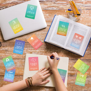 Cartes d'affirmation arc-en-ciel en gros pour la motivation quotidienne et le bien-être émotionnel - Product Image 1