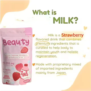 OEM Beauty Strawberry Stock susu Premium wajah <span class=keywords><strong>Melon</strong></span> susu kolagen bubuk minuman suplemen untuk dewasa kulit - Product Image 4