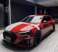 Kit carrosserie de style ABT pour Audi RS4 de haute qualité en fibre de carbone, comprenant un spoiler avant, un diffuseur arrière et une aile supérieure - Ajustement parfait
