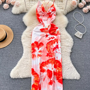 2024 verano <span class=keywords><strong>nuevo</strong></span> <span class=keywords><strong>Instagram</strong></span> moda y Sexy Correa colgante espalda abierta Slim Fit talla grande ropa de mujer vestidos para niñas - Product Image 1