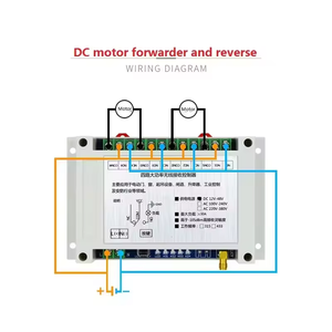 Retardo <span class=keywords><strong>RF</strong></span> Control remoto Receptor de relé de 433 Mhz 4ch Transmisor y receptor de largo alcance Interruptores de control remoto - Product Image 2