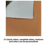 Umwelt freundlich 1.0 Dickes, umwelt freundliches PVC-Leder Künstliches Litschi-Muster Kuhfaser-Samtboden-PU für den Sofa gebrauch