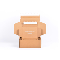 Boîte d'emballage en carton ondulé écologique personnalisable avec logo, pliable et durable pour livraison express, approvisionnement en gros avec expédition