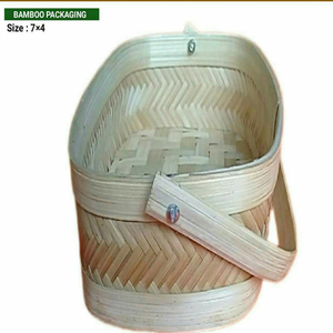 Handwoven Bamboo Packaging Basket for Premium Gift <b>Hamper</b> Presentation Natural Carry Basket for Boutique Products <b>Wedding</b> Favors - Product Image 2