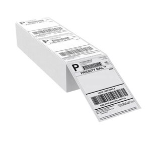 Trung Quốc Nhà sản xuất 100x150 4x6 Fanfold vận chuyển nhãn không thấm nước vận chuyển dán giấy dính nhiệt cho hậu cần bao bì - Product Image 1