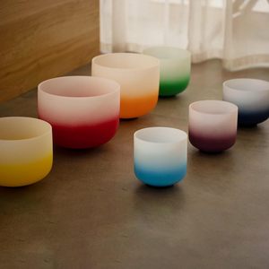 Juego <span class=keywords><strong>de</strong></span> <span class=keywords><strong>Cuencos</strong></span> Cantores <span class=keywords><strong>de</strong></span> Cristal Esmerilado Degradado <span class=keywords><strong>de</strong></span> 6-12 Pulgadas, Cuenco <span class=keywords><strong>de</strong></span> <span class=keywords><strong>Cuarzo</strong></span> <span class=keywords><strong>de</strong></span> Color Personalizado para Sanación Sonora - Product Image 2