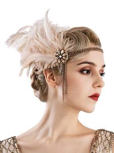 Nouveau femmes Vintage 1920s <span class=keywords><strong>Gatsby</strong></span> fête casque femmes clapet plume bandeau <span class=keywords><strong>cheveux</strong></span> accessoires - Product Image 5