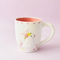 BONWILL tasse en céramique lapin avec couronne Design tasse à café en relief