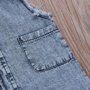 Combinaison en jean pour bébés filles, vêtements de travail, combinaison une pièce à manches courtes pour tout-petits, vêtements pour filles - Product Image 5