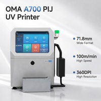 Impresora de Inyección de Tinta UV Industrial OMA A700, Máquina de Codificación de Formato Ancho de 71.8 mm para Solución de Marcado en Cartón, Plástico, Metal y Vidrio