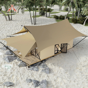 Kawagebo Kamp Tentes d'hôtel Safari de luxe étanches pour <span class=keywords><strong>camping</strong></span> en plein air, lodge de villégiature glamping, maison avec salle de bain, 5x9m - Product Image 2