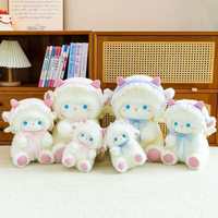 Peluche Mouton Ange Adorable - Poupée Douce et Chaude à Câliner pour Enfants et Adolescents, Cadeau d'Anniversaire, Article Promotionnel