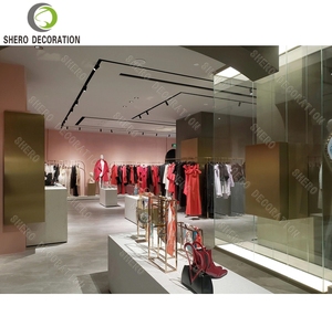 Modern Womens Clothing Shops Interior Design Luxury Metal Clothing Display Rack Custom Durable Clothing Store Furniture - Product Image 4