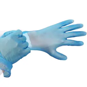 Disposable Examination Blue Vinyl Glovees Blue PVC Glovees Food Glove Manufacturer