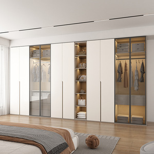 Armoire en mélamine de haute qualité au design moderne, dressing intégré, organisateur de placard, meubles pour appartement, chambre à coucher, hôtel - Product Image 3