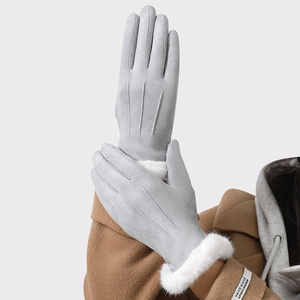 Nouveaux gants de cyclisme d'hiver pour femmes, chauds, tactiles, à doigts entiers, doublés de polaire, coupe-vent, pour l'extérieur - Product Image 6