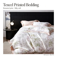 Parure de lit de luxe 300TC en Tencel Lenzing 100% imprimé motif paysager, style européen-américain, pour mariage