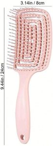 Cepillo para el cabello curvo con ventilación, para uso en seco y húmedo, peine hueco cuadrado, cepillo desenredante y de masaje, ¡Gran oferta! - Product Image 2