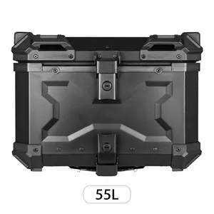 Boîte à bagages arrière pour moto 55L en PP, noire, avec serrure, universelle pour <span class=keywords><strong>BMW</strong></span> <span class=keywords><strong>R1200GS</strong></span> R1250GS <span class=keywords><strong>R1200GS</strong></span> 1200 GS LC ADV - Product Image 1