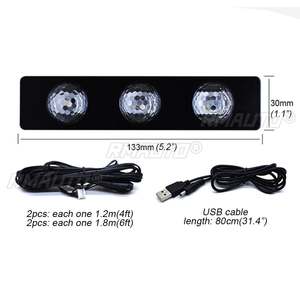 Car Interior Ambient Lamp <b>Lighting</b> Multiple Modes <b>Lighting</b> USB <b>Wireless</b> Remote Voice Control LED Strip Decoration Foot Light - Product Image 2