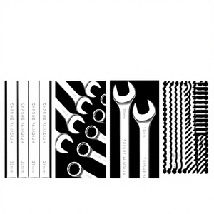 Juego de llaves de acero de doble propósito con extremo abierto, cromadas, OEM, personalizables, métricas, con abrazadera de plástico, para coches, combinación de llaves de carraca - Product Image 5