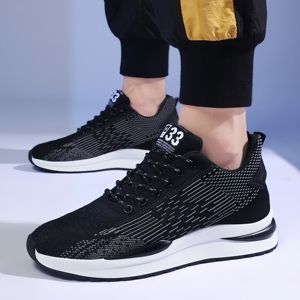Nouvelles chaussures de sport pour hommes avec <span class=keywords><strong>talon</strong></span> <span class=keywords><strong>invisible</strong></span> rehaussant la taille, respirantes et décontractées, style masculin - Product Image 2
