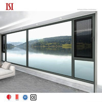 Ventanas abatibles de aluminio de doble acristalamiento de marca superior Hurricane Impact Thermal Break Diseño cómodo para la aleación de aluminio de la casa