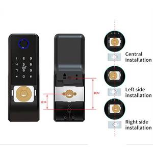 Chất lượng cao tuya Wifi IP65 pin <span class=keywords><strong>Powered</strong></span> vân tay thông minh rim khóa cho cổng phía trước NFC cửa cổng điện chốt cửa rim khóa - Product Image 4