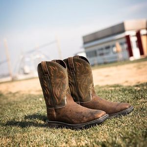 Botas Vaqueras Occidentales Ligeras de Piel Genuina de Alta Calidad <span class=keywords><strong>para</strong></span> <span class=keywords><strong>Hombre</strong></span> Goodyear, con Punta Cuadrada, Diseño Personalizado, Antideslizantes y de Calce Ajustado - Product Image 3