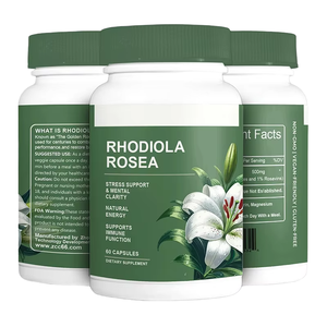 Cápsulas de Rhodiola Rosea de Alta Potencia - Mejora del Estado de Ánimo y Resistencia, Apoyo Inmunológico, Vegano y Sin Gluten, 60 Cápsulas para Adultos - Product Image 1
