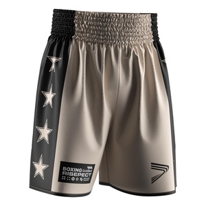 Shorts de boxe professionnels avec ceinture élastique, tissu respirant à séchage rapide, parfaits pour le sparring et l'entraînement physique - Product Image 5