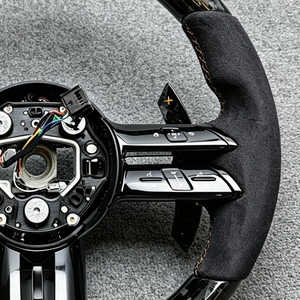 Volant de voiture en cuir carbone Alcantara pour Mercedes-Benz W221 W222 W203 W204 W205 W207 W211 W212 <span class=keywords><strong>AMG</strong></span> C E S G-Class - Product Image 4