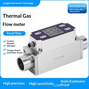 Hj高精度熱式インテリジェントディスプレイガス質量流量計機器 アルミニウム合金 3～200m/h 測定範囲 2年保証 - Product Image 3
