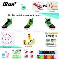 IRun – fermeture à boucle demi-cercle, fermoir à Capsule en métal, fermeture à lacets élastiques, extrémités de boucle en aluminium pour athlète, lacets de chaussures sans cravate