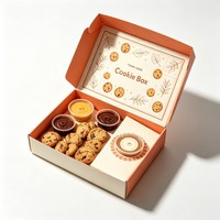 Boîte à biscuits en papier colorée de qualité supérieure en gros avec plateau pour sauce chocolatée, emballage personnalisé pour pâtisseries