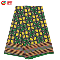 Kain Ankara Cetak Lilin Afrika 100% Katun Organik Tenun Batik 6 Yard/potong Gaun Pengantin