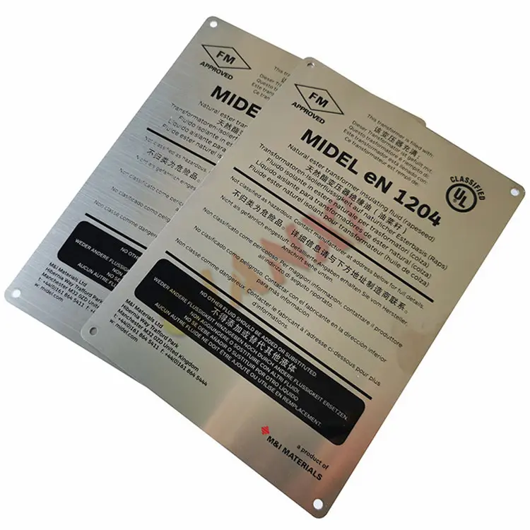 Aangepaste Metalen Label Badge Permanente Zelfklevende Messing Tag Geanodiseerde Aluminium Sticker 3d Naamplaat Geëtst Roestvrijstalen Naamplaatjes