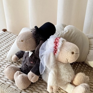 Coppia di Pecore in Poliestere e Cotone PP per Giocattoli di Peluche, Decorazione Letto, Regalo di Nozze, Adorabile e Confortante, 31-50cm, Unisex - Product Image 2