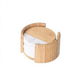 Juego de Posavasos Redondos Reutilizables de Bambú Clásico con Diámetro Personalizado para Mesas de Comedor y Oficina - Product Image 1