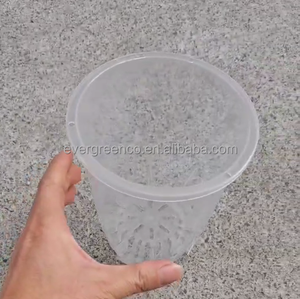 Pot d'orchidées avec fond transparent et design surélevé Pot de fleurs en plastique de 5.5 pouces pour la décoration de la pépinière de la maison de jardin Utilisation du sol de bureau - Product Image 1
