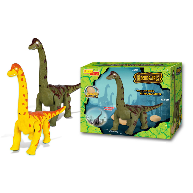 Пластиковый игрушечный Аккумулятор для работы, светильник и динамичный звук, ходящий динозавр