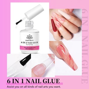 BORN PRETTY 6 EN 1 15ml Multifunción Puntas de uñas Pegamento Gel Polaco Transparente Soak off Base Gel Top Coat Extension Nail Gel - Product Image 5